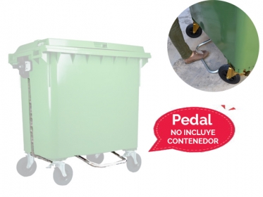 Pedal de Apertura Para Contenedor de Basura con Ruedas 770 Litros Weber