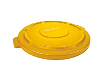 Tapa Plana Contenedor Redondo Brute de 121 litros Rubbermaid FG263100YEL
