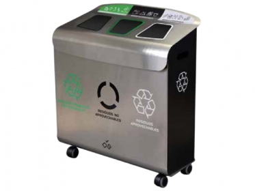 Punto Ecolgico Acero Inoxidable 3 Divisiones 270 Litros Icona L EcoSmart