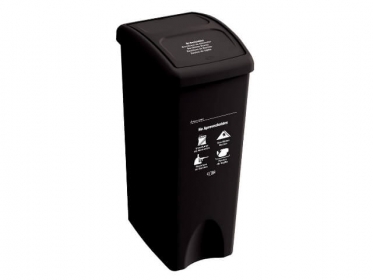 Papelera con Tapa Vaivn 53 Litros Negro Residuos No Aprovechables Estra 4-1042522
