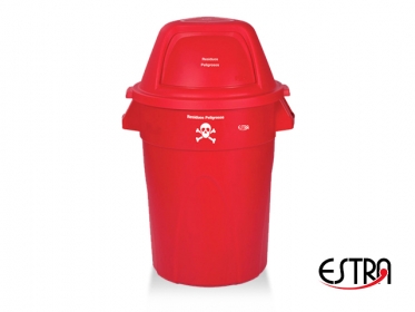 Contenedor lite 121 Litros (Residuos Peligrosos) Rojo Estra 4-1008363