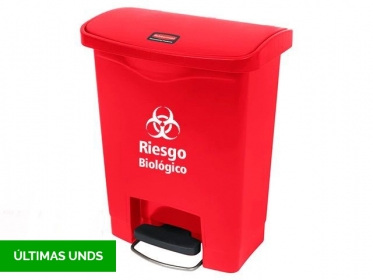 Papelera de Pedal Slim Jim Step-On 30 Litros Roja Rubbermaid 1883564