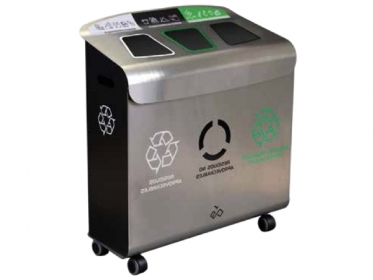 Punto Ecolgico Acero Inoxidable 3 Divisiones 140 Litros Icona M EcoSmart