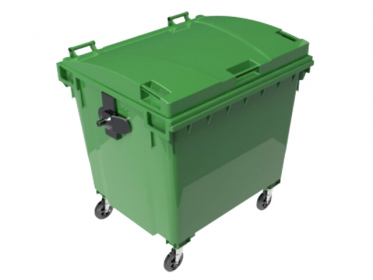 Contenedor de Basura con Ruedas 1100 Litros Verde