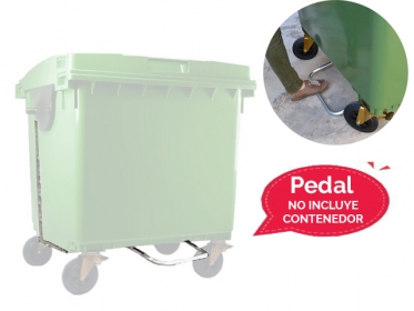 Pedal de Apertura Para Contenedor de Basura con Ruedas 1100 Litros Weber