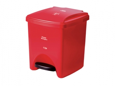 Papelera Pedal 20 Litros Roja Residuos Peligrosos Marca Estra 4-1002152